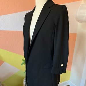 Calvin Klein 3/4 sleeve open boyfriend blazer